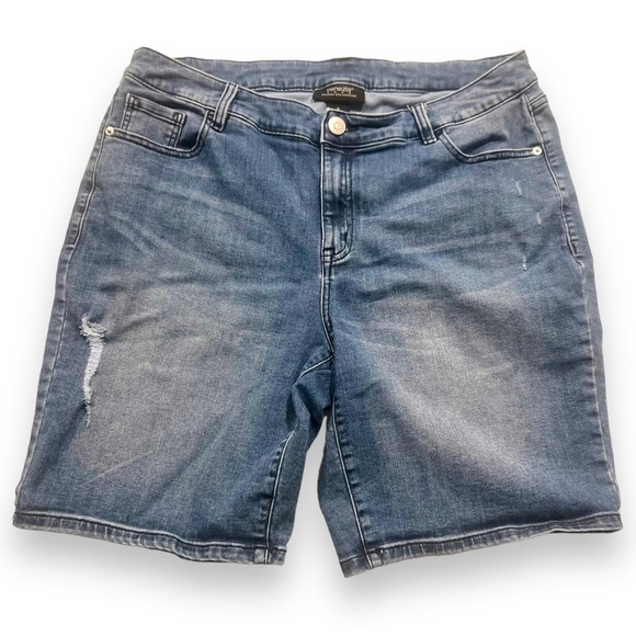 Venezia Pants - VENEZIA BY LANE BRYANT BERMUDA DENIM SHORTS